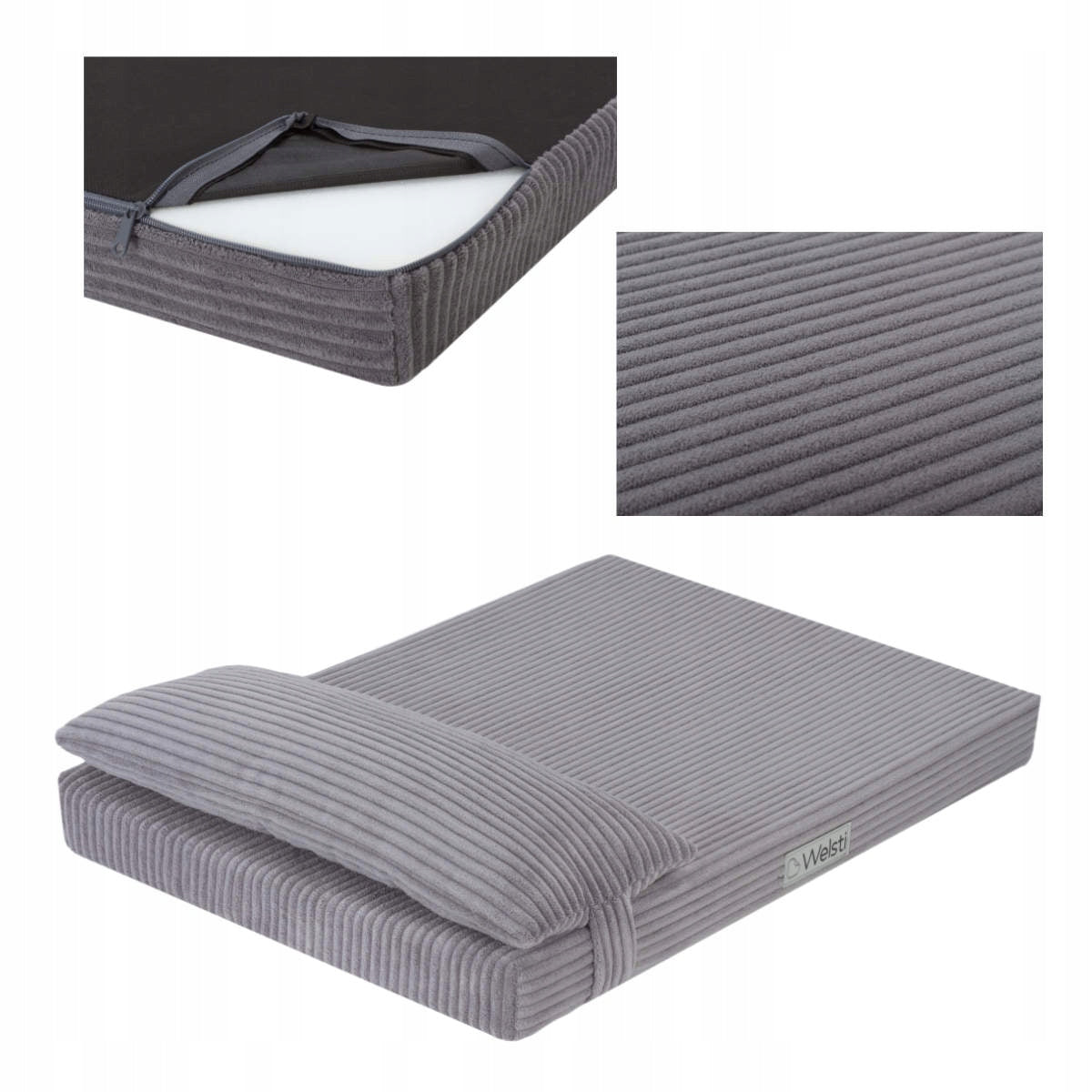 Dog bed mattress bed Welsti 100x70 corduroy bedding pillow