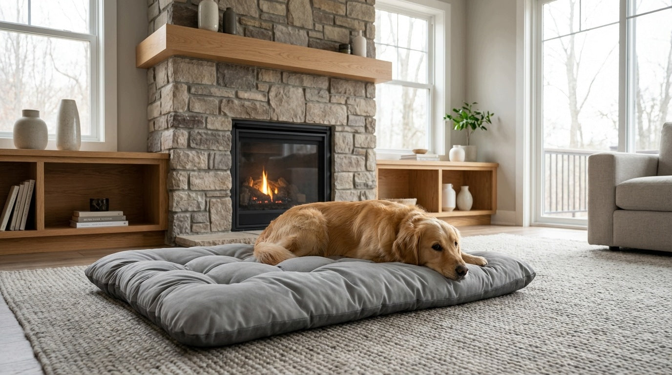 Dog bed pillow PRESTIGE 80x60 cm waterproof grey Brand BuySpace