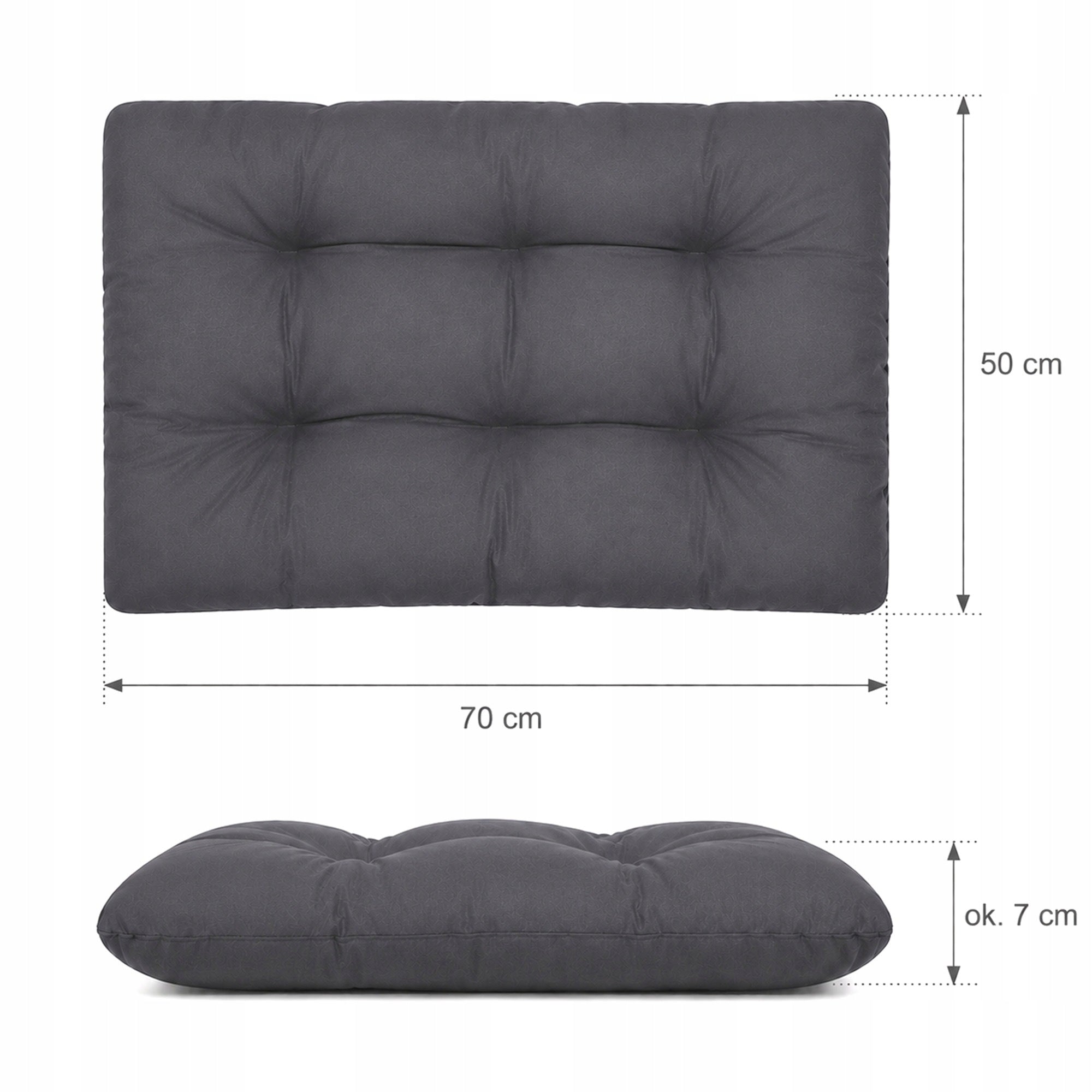 Dog bed playpen cushion bedding BASIC 70x50 MICROFIBER graphite Packaging status original