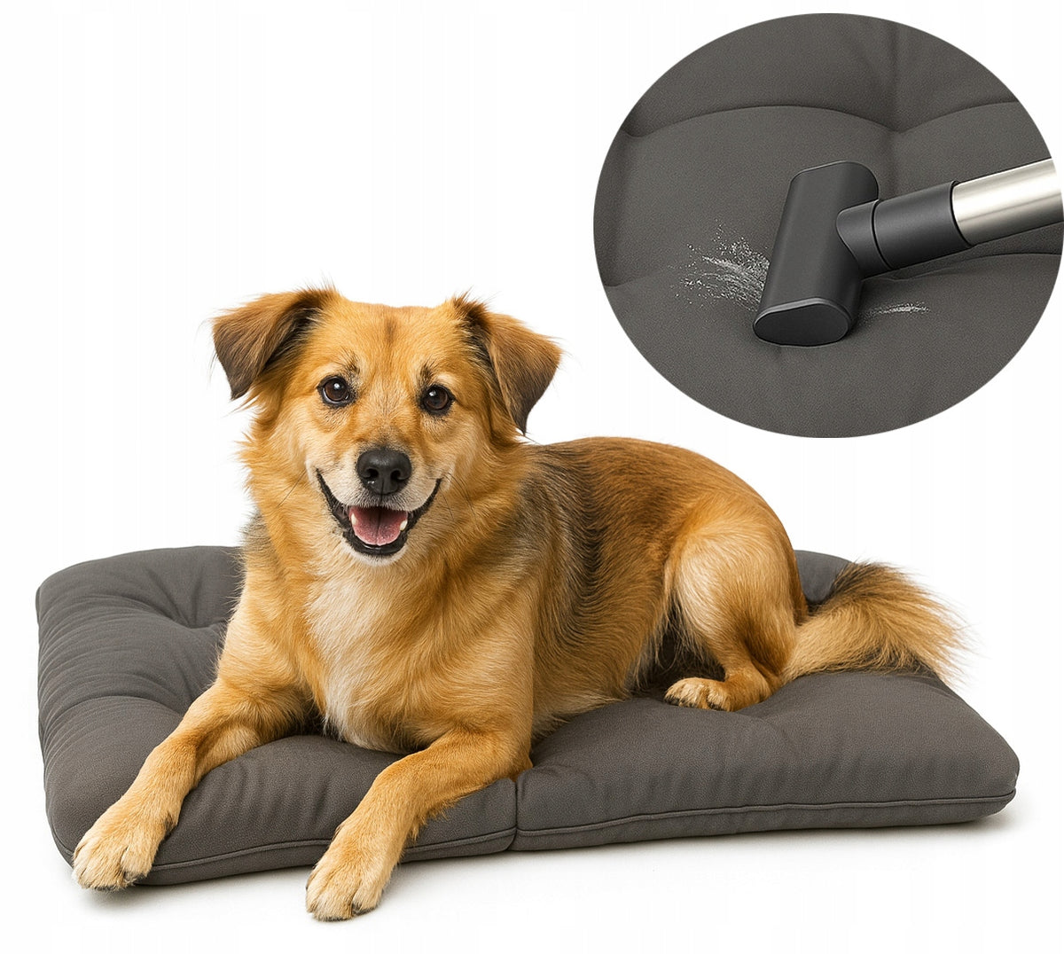 Dog bed playpen cushion bedding BASIC 70x50 MICROFIBER graphite
