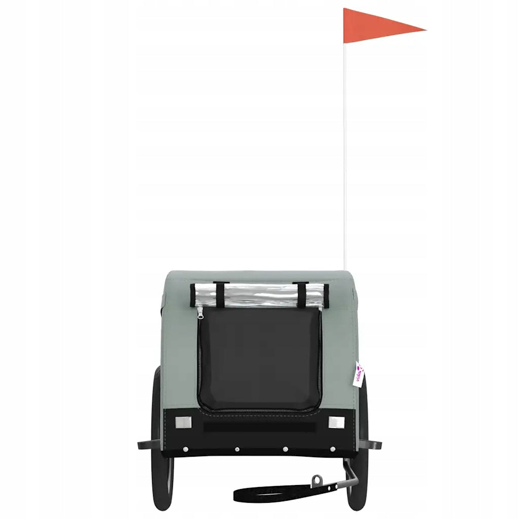 Dog bicycle trailer, grey-black, fabric Manufacturer code 94007