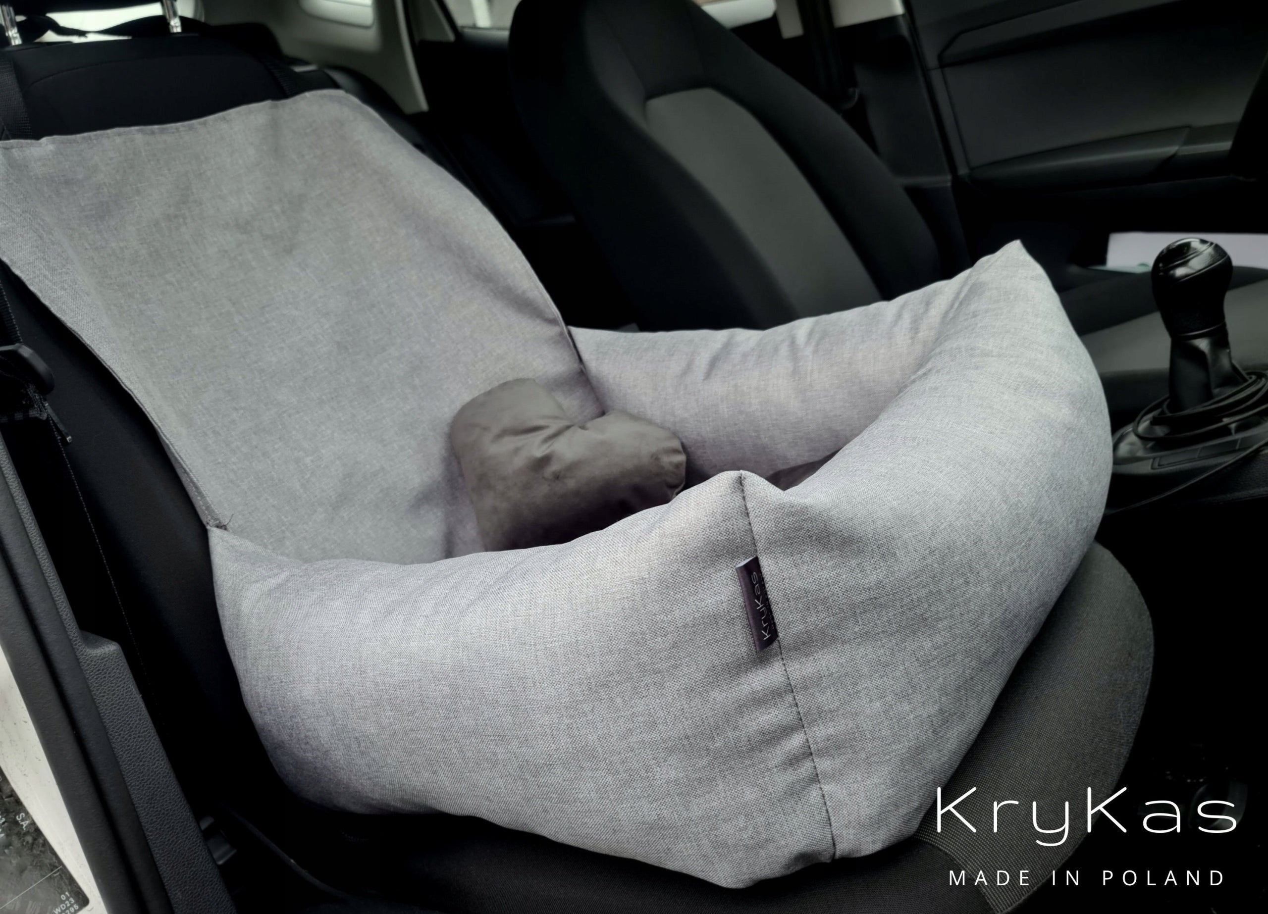Dog car seat with backrest cover KryKas EXCLUSIVE PLUS for car Manufacturer code LEG-FOT-EXCLUSIVE-PLUS