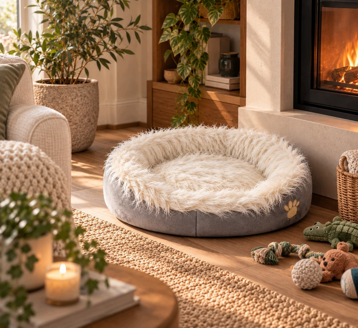 Dog cat bed bedding couch pillow grey soft XL 55x65 cm Manufacturer code Legowisko XL