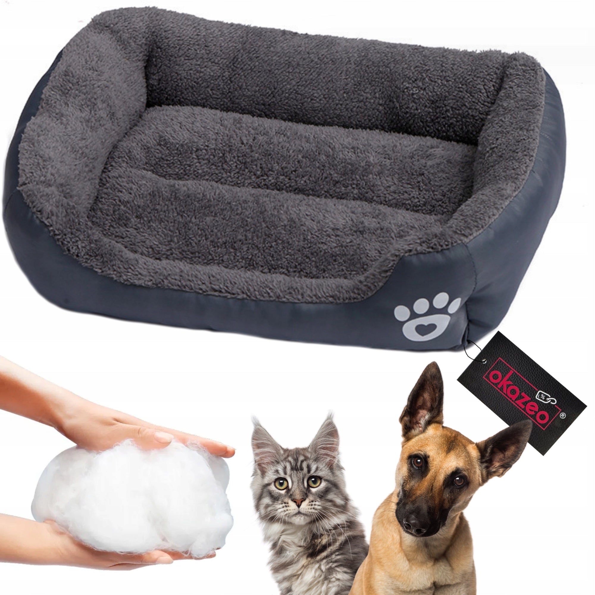 Dog cat bed, large sofa, gray bed, soft playpen, pillow, sofa