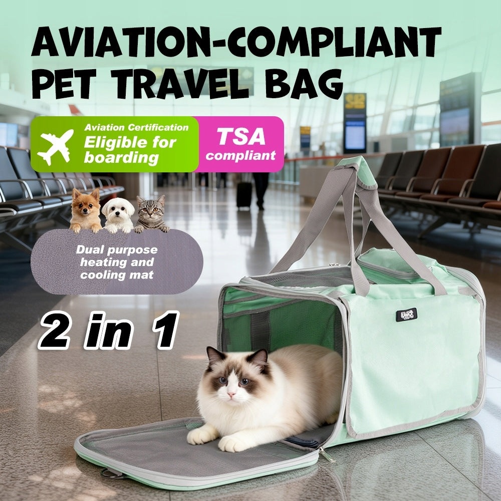 Dog cat transporter up to 8kg light green PETCARRIGE 45x30x30 UNIQ PETS Packaging status original