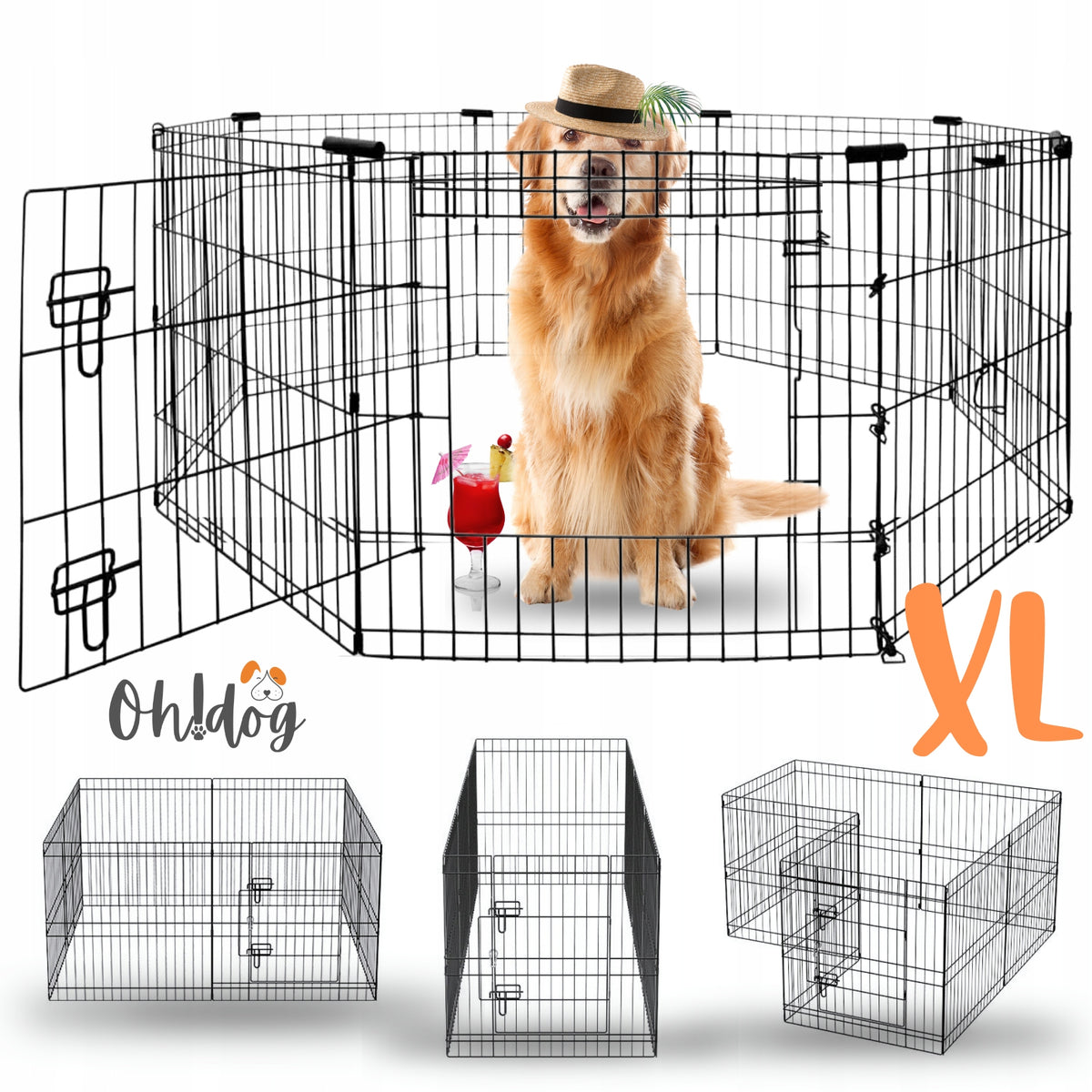 Dog enclosure XL Puppies enclosure Oh!Dog Modular Playpen Breeding* Cage