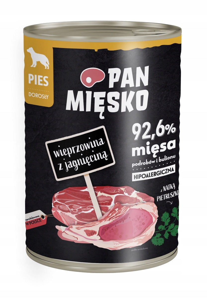 Dog food Pan Mięsko 12 x 400g Mix of flavors york Maltese bulldog Manufacturer code KARMA MOKRA MIX