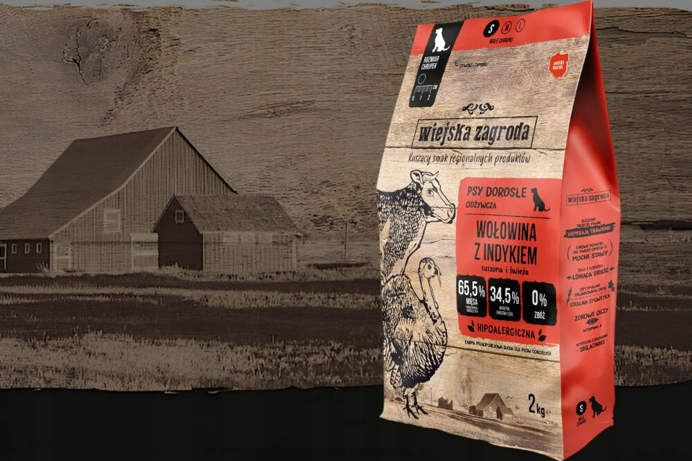 Dog food WIEJSKA ZAGRODA Beef with turkey Product weight 2 kg