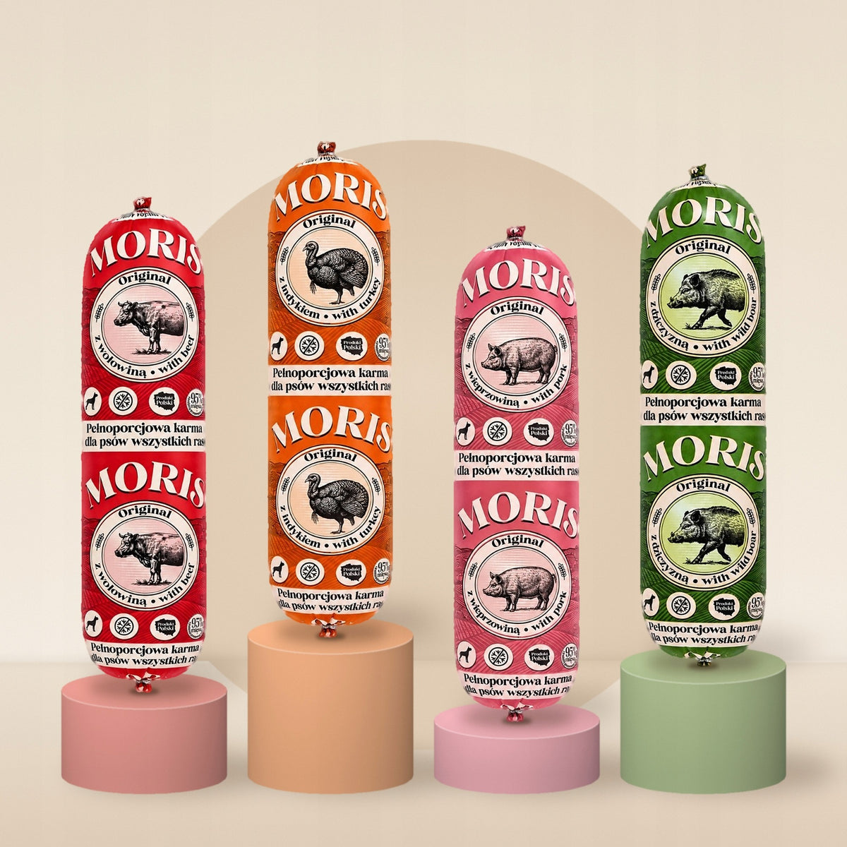 Dog food bar MORIS 95% meat 19x1KG Brand no brand