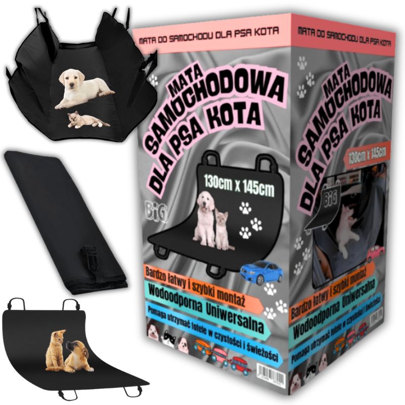 Dog mat for car hooks Manufacturer code pokrowiec mata dla psa do samochodu