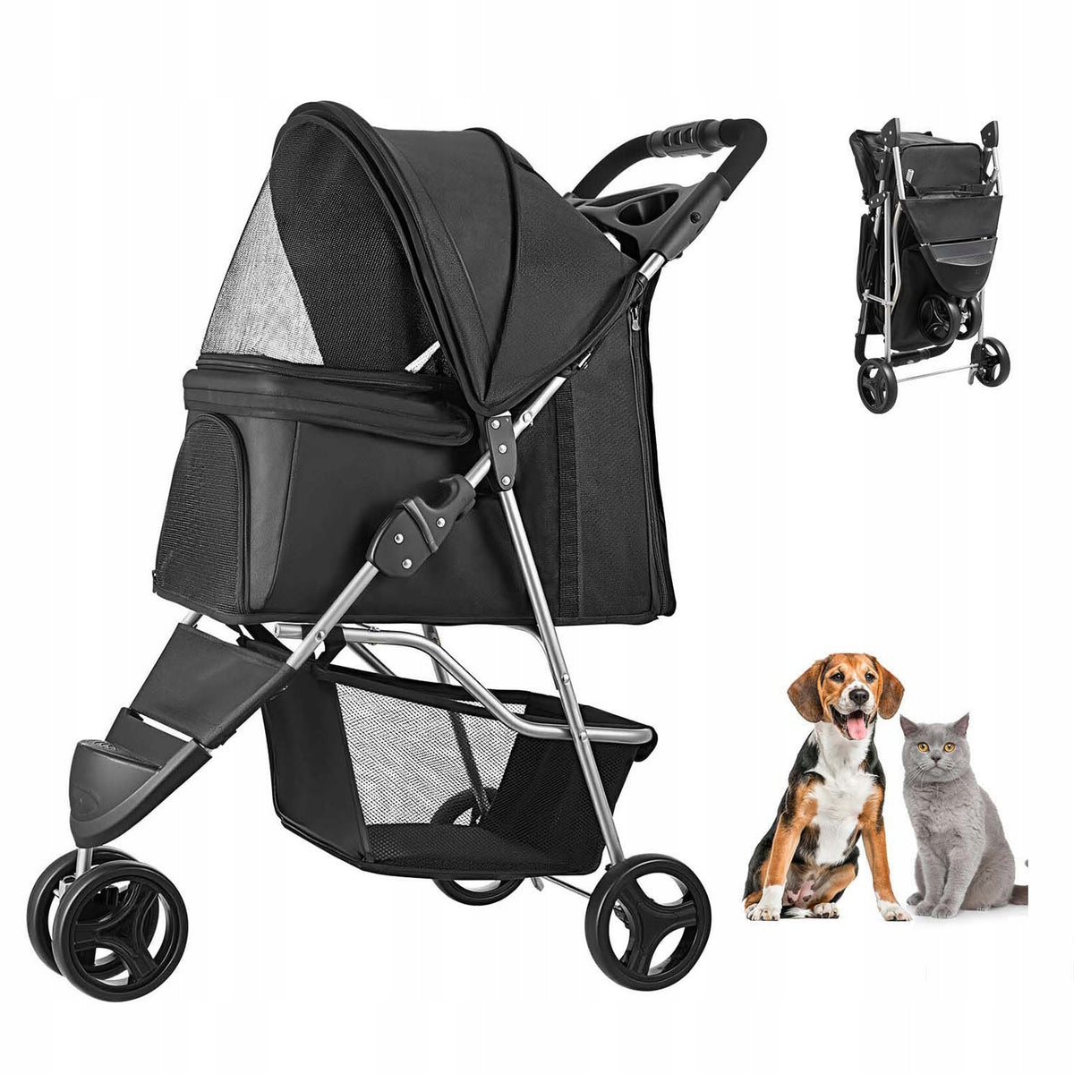 Dog stroller animal black size. universal 46 x 99 x 83 cm Manufacturer code CWTCCGK3QSHD7T