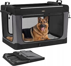 Dog transporter Feandrea black folding XXL Brand Feandrea