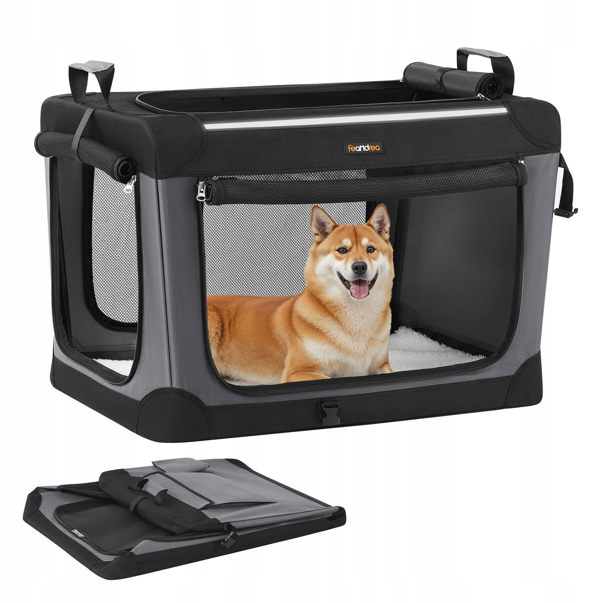 Dog transporter Songmics black M 53,4 cm x 76,2 cm 53,4 cm