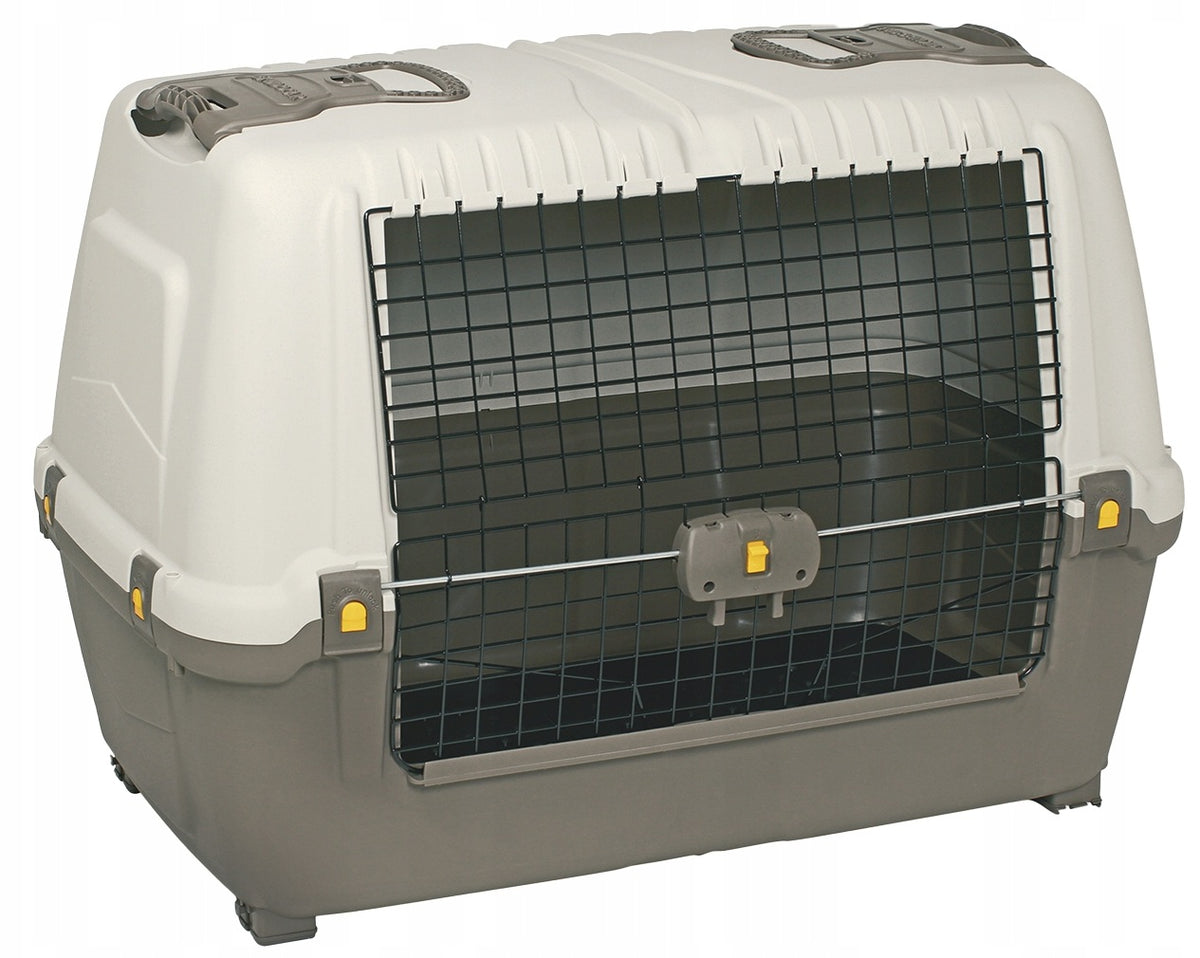 Dog transporter large up to 40kg brown SKUDO CAR 100 99x60x68cm