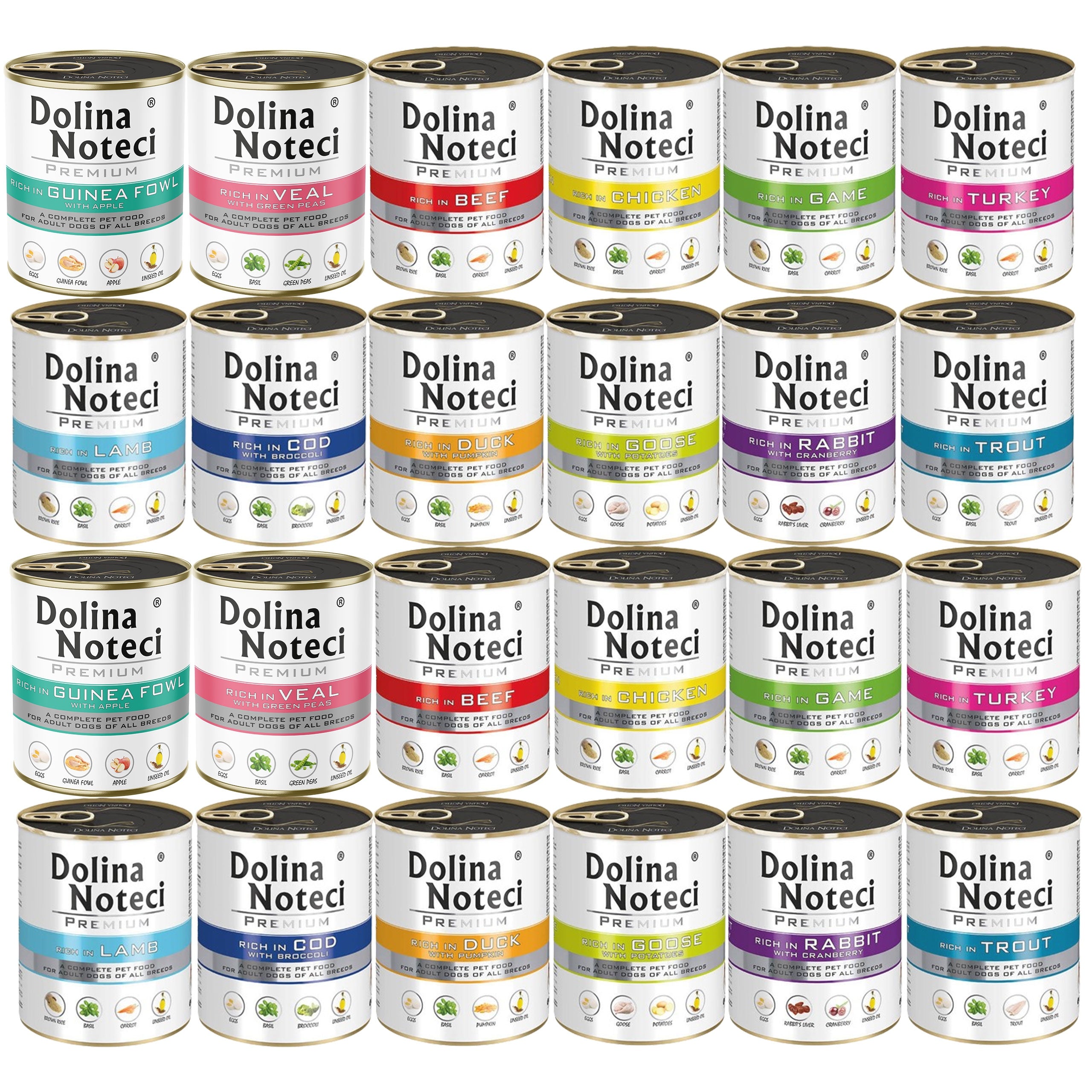 Dolina Noteci Premium Mix of Flavours Wet Dog Food 24 x 800g Grain Free