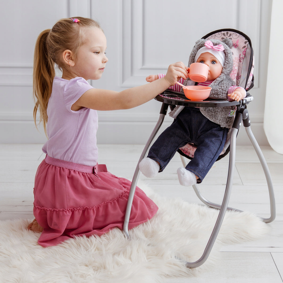 Doll Set COT Bedding Highchair Feeding SWING for Doll EAN (GTIN) 5904161366607