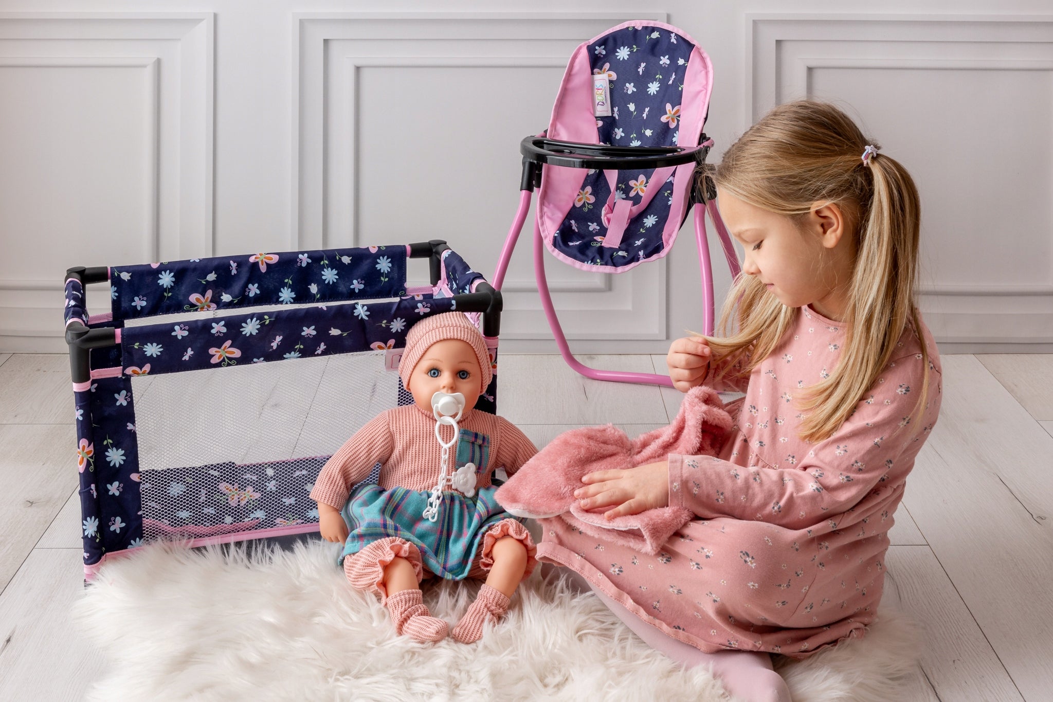 Doll Set COT Bedding Highchair Feeding SWING for Doll Manufacturer code Z15