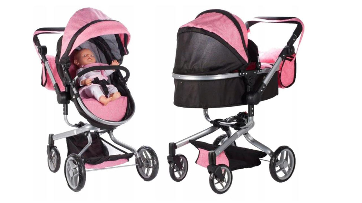 Doll Stroller Deep 2in1 Stroller Gondola Folding Adjustable +Bag Packaging status original