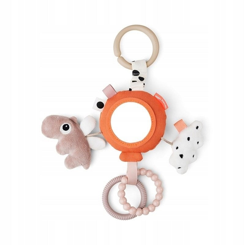 Done by Deer Pendant Sensory Mirror Happy Clouds Papaya