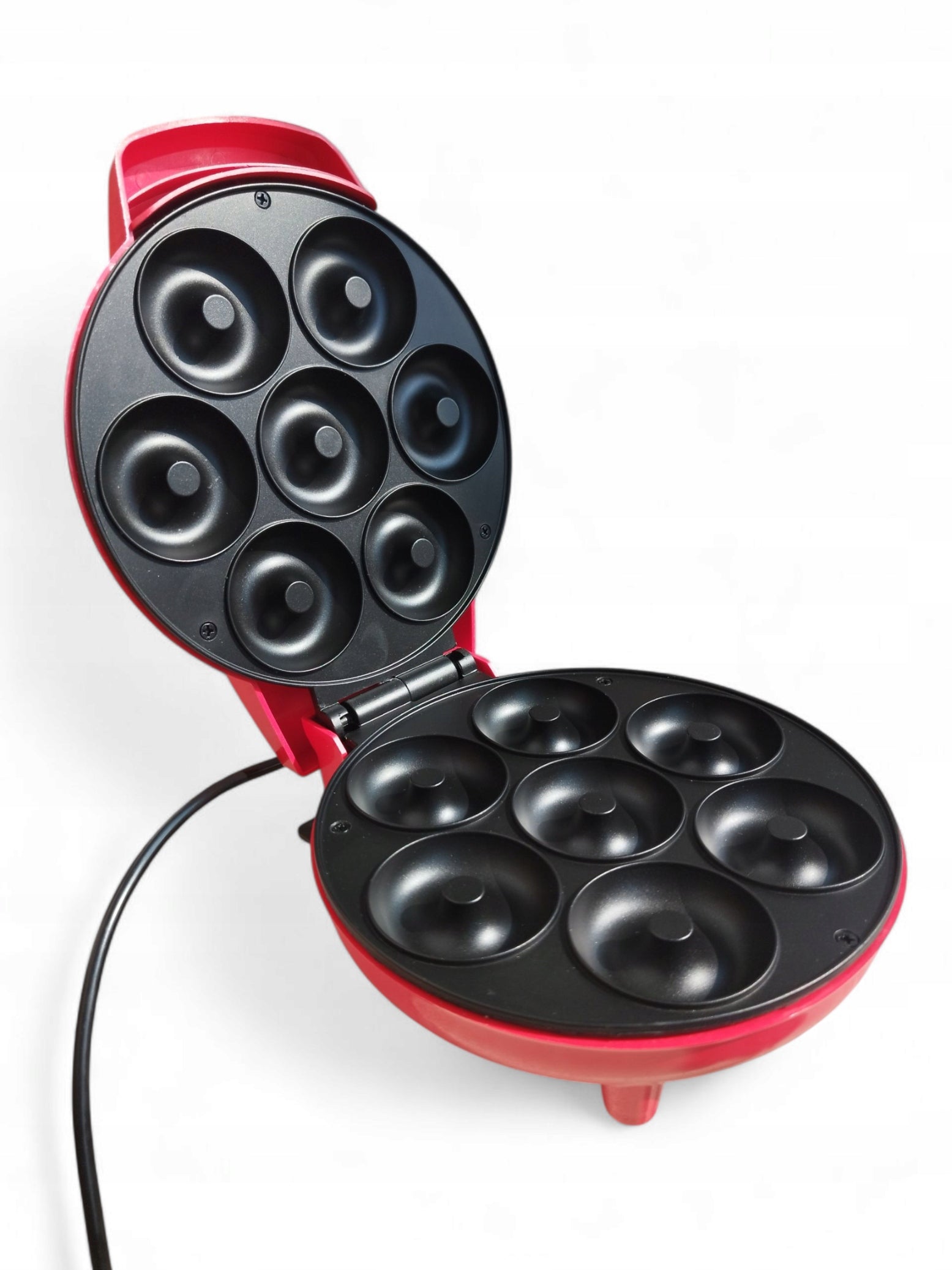 Donut Maker 7 Pieces Donut Maker 800W Red