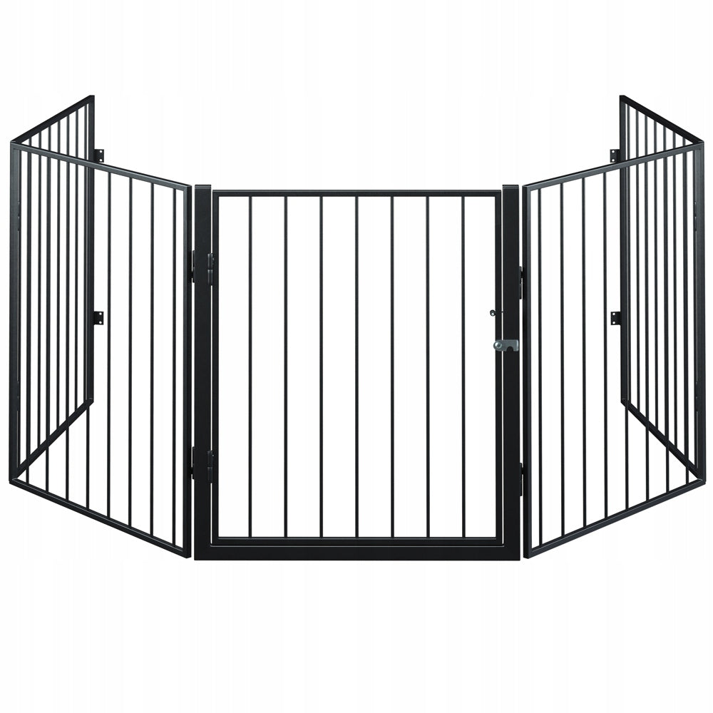 Door barrier, fireplace, stairs Casaria screwed black