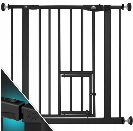 Door barrier, stairs Kidiz expansion black 74-87 cm