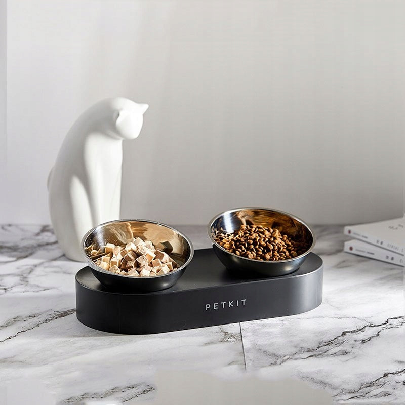 Double Cat Dog Bowl PETKIT Steel Adjustable Raised 2 Pieces Manufacturer code P5201