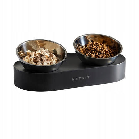 Double Cat Dog Bowl PETKIT Steel Adjustable Raised 2 Pieces Packaging status original