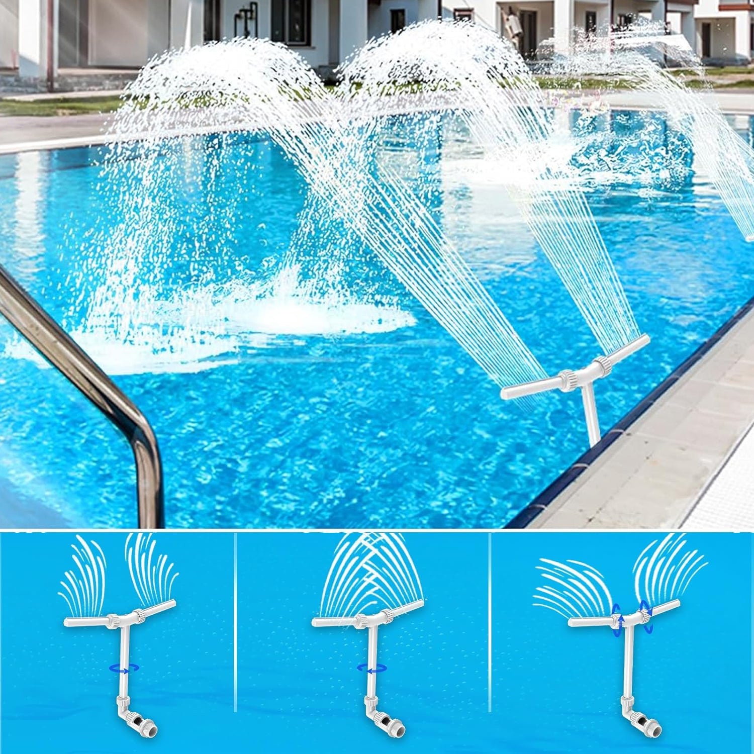 Double Fountain For Swimming Pool Water Curtain Water Pool Manufacturer Bedee