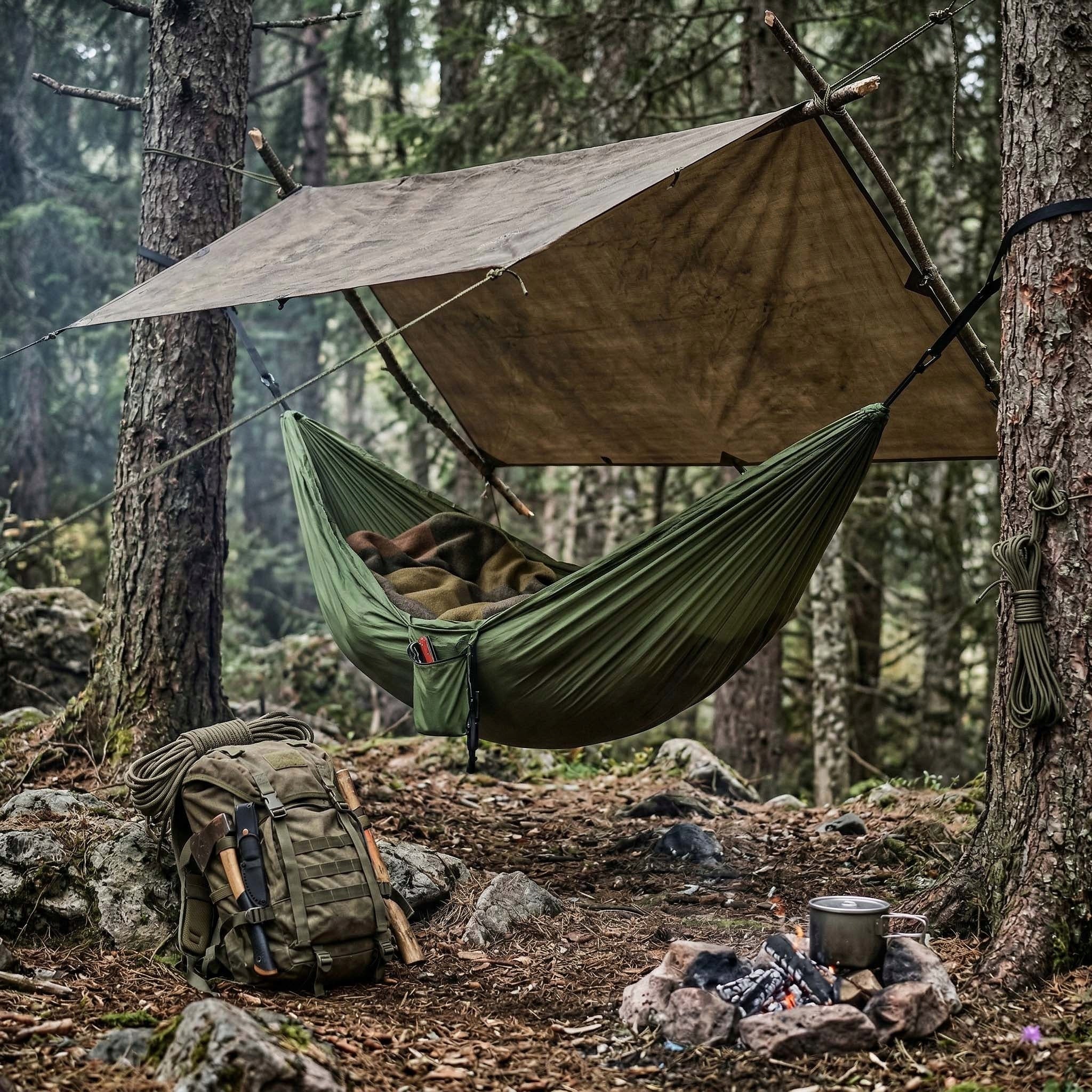 Double Garden Hammock for Terrace Garden 260x145 cm Large Manufacturer code Vitolog Hamak wiszący outdoorowy bez drążka