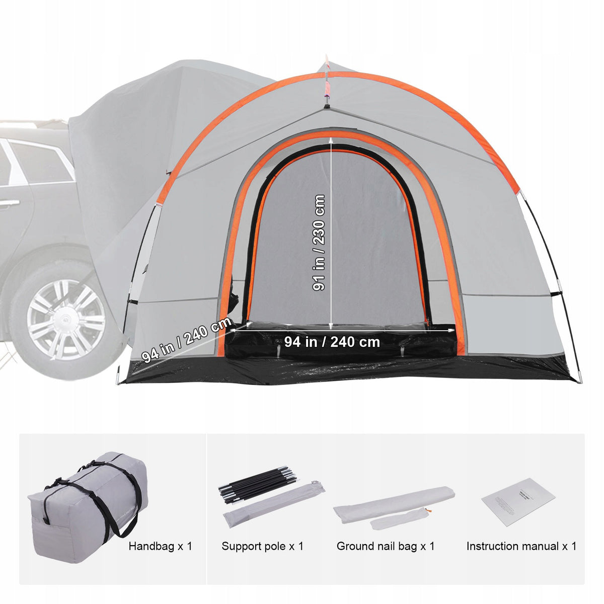 Double Layer Car Tent 8,1KG Safer And More Stable Packaging status original