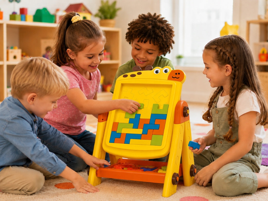 Double Sided Board for Writing and Stacking Blocks 2in1 Large for Kids 3L+ Manufacturer code HN158415