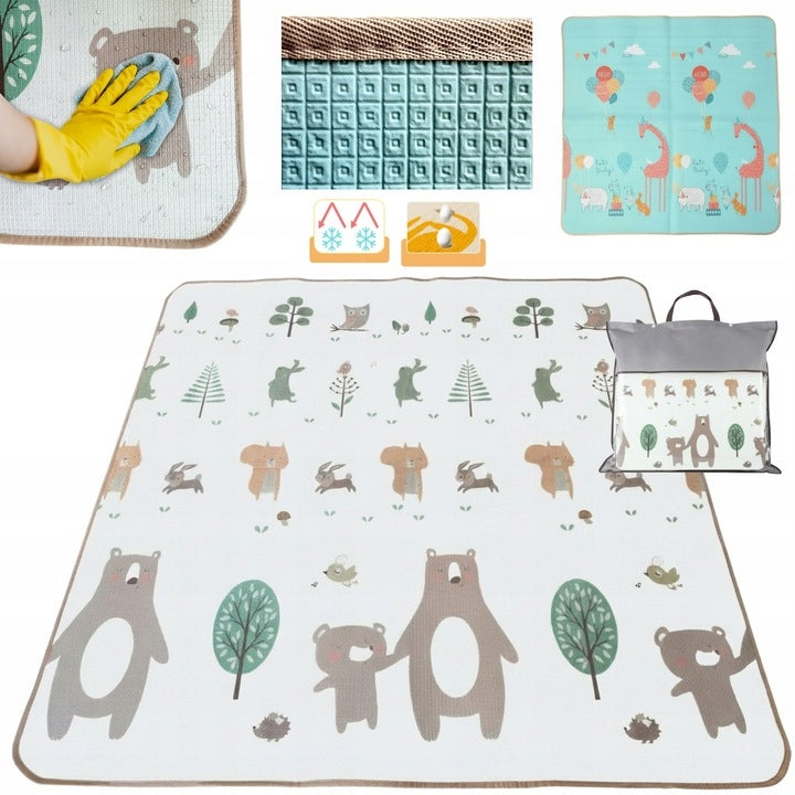 Double Sided Educational Foam Mat for XXL Playpen