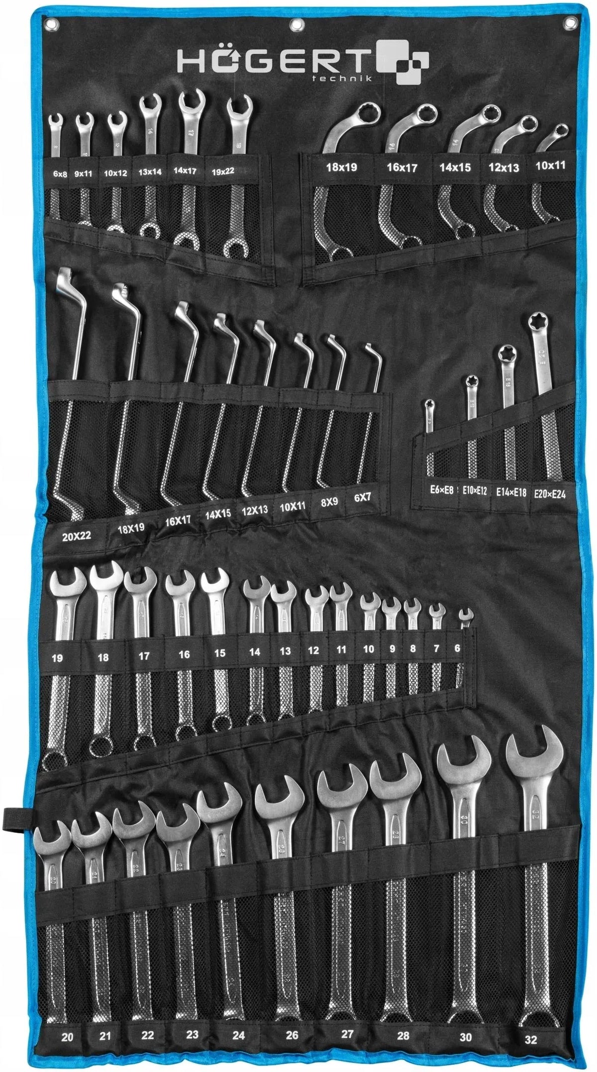 Double Sided Flat Eye Wrenches Set 47 Hoegert - HT1W499 Manufacturer code HT1W499