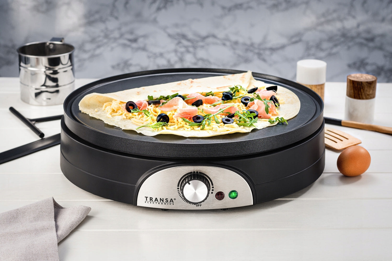 Double Sided Pancake Maker 2in1 Pancakes and Pancake Thermostat TRANSA XXXL 1500W Packaging status original