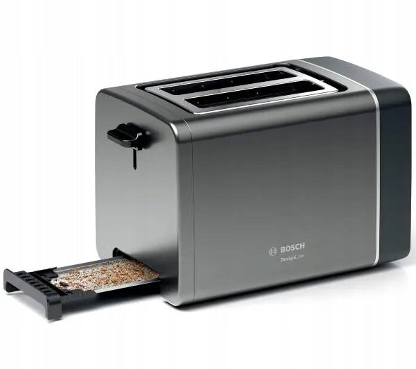 Double Slotted Toaster Bosch TAT5P425 Roll Grate Defrosting 970W Grey Packaging status original