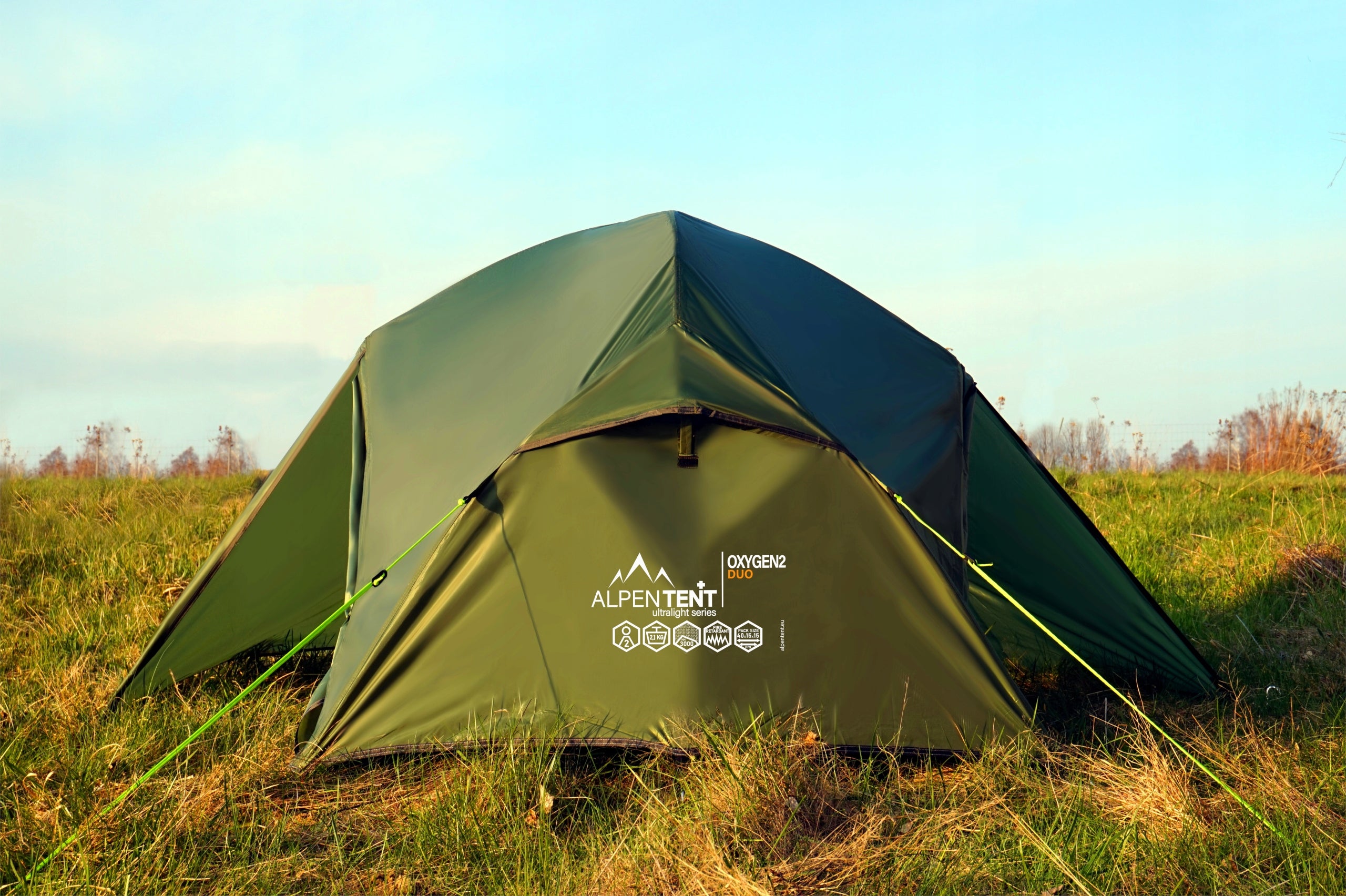 Double Tent AlpenTent Oxygen 2 Duo 2,1 kg Lightweight Waterproofness 3000 mm