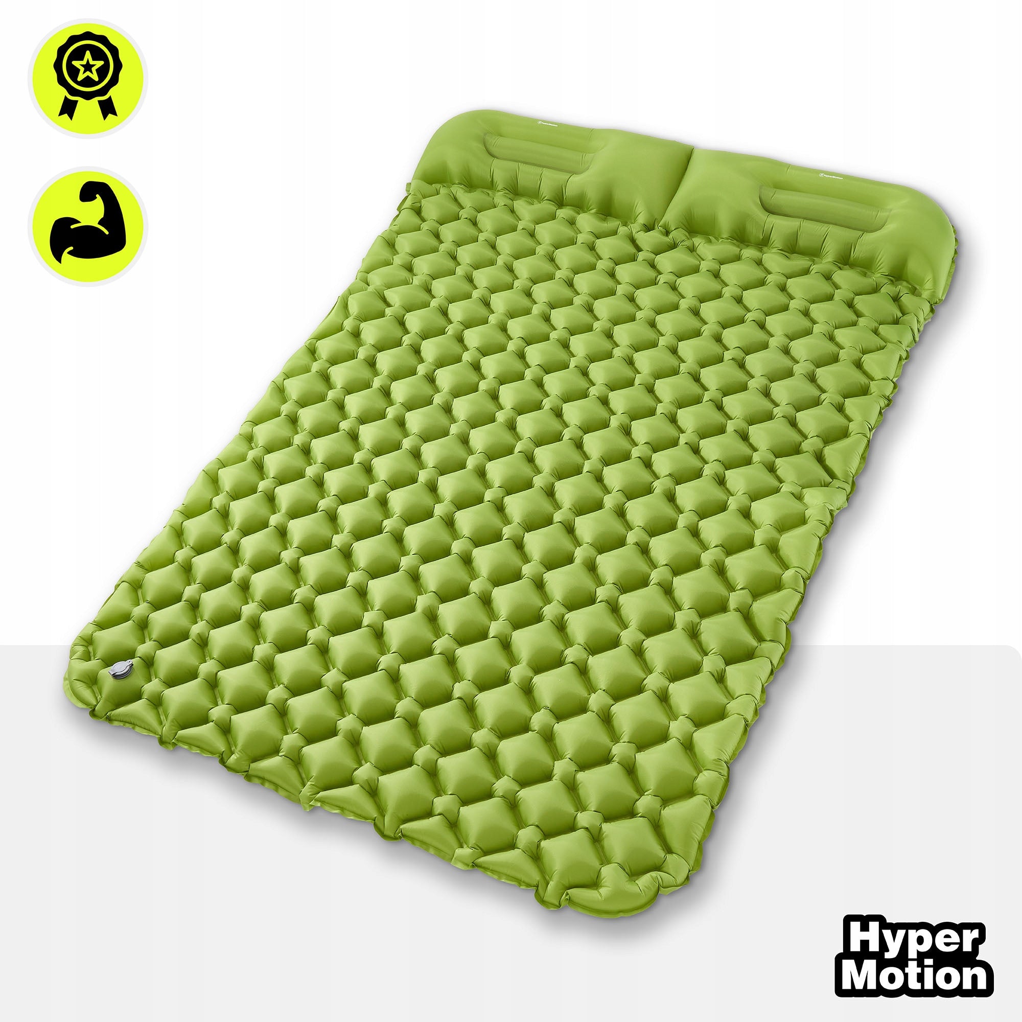 Double inflatable mattress 190x120 cm ultralight HyperMotion green Packaging status original