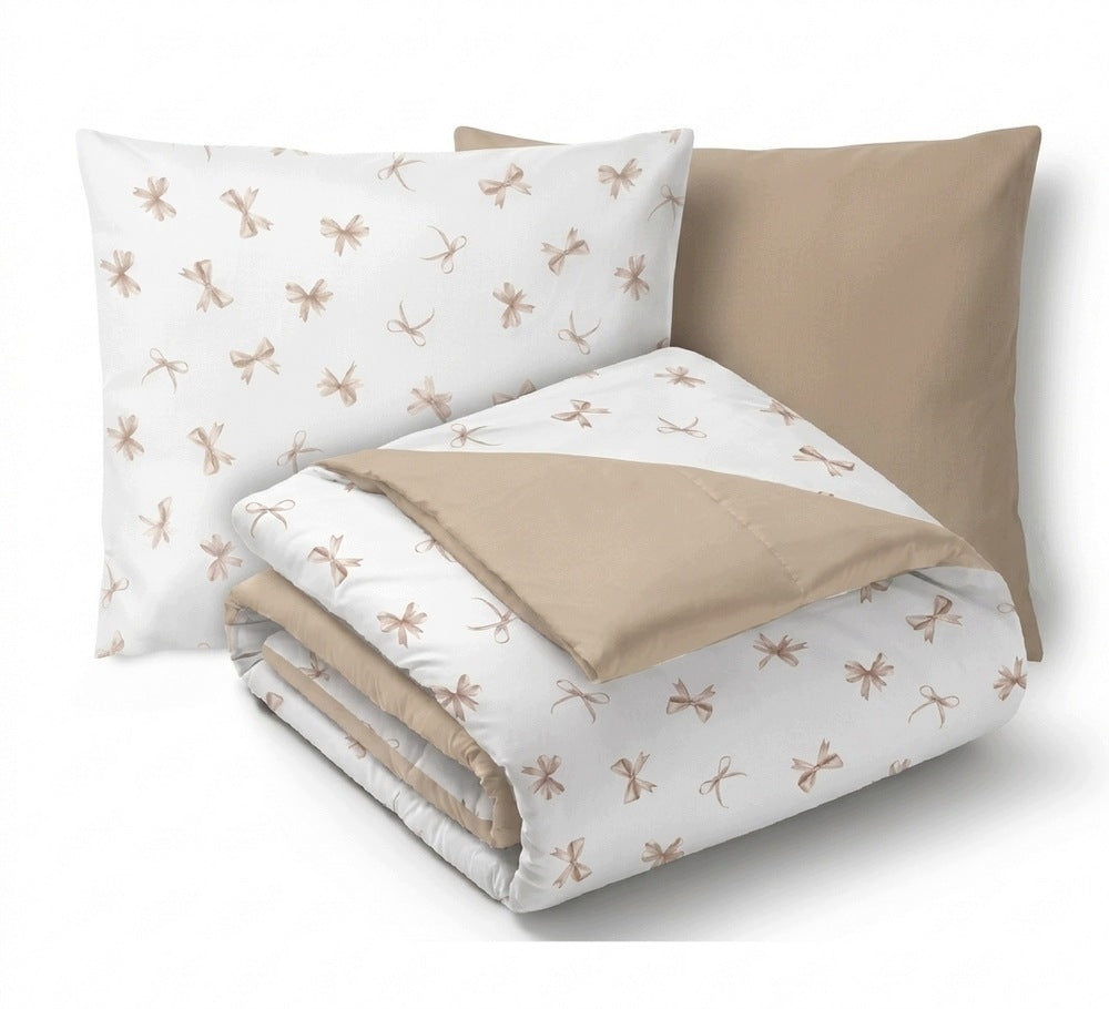 Double-sided bedding 160x200cm 2x70x80cm, 140g/m2,100% cotton pattern: Bows
