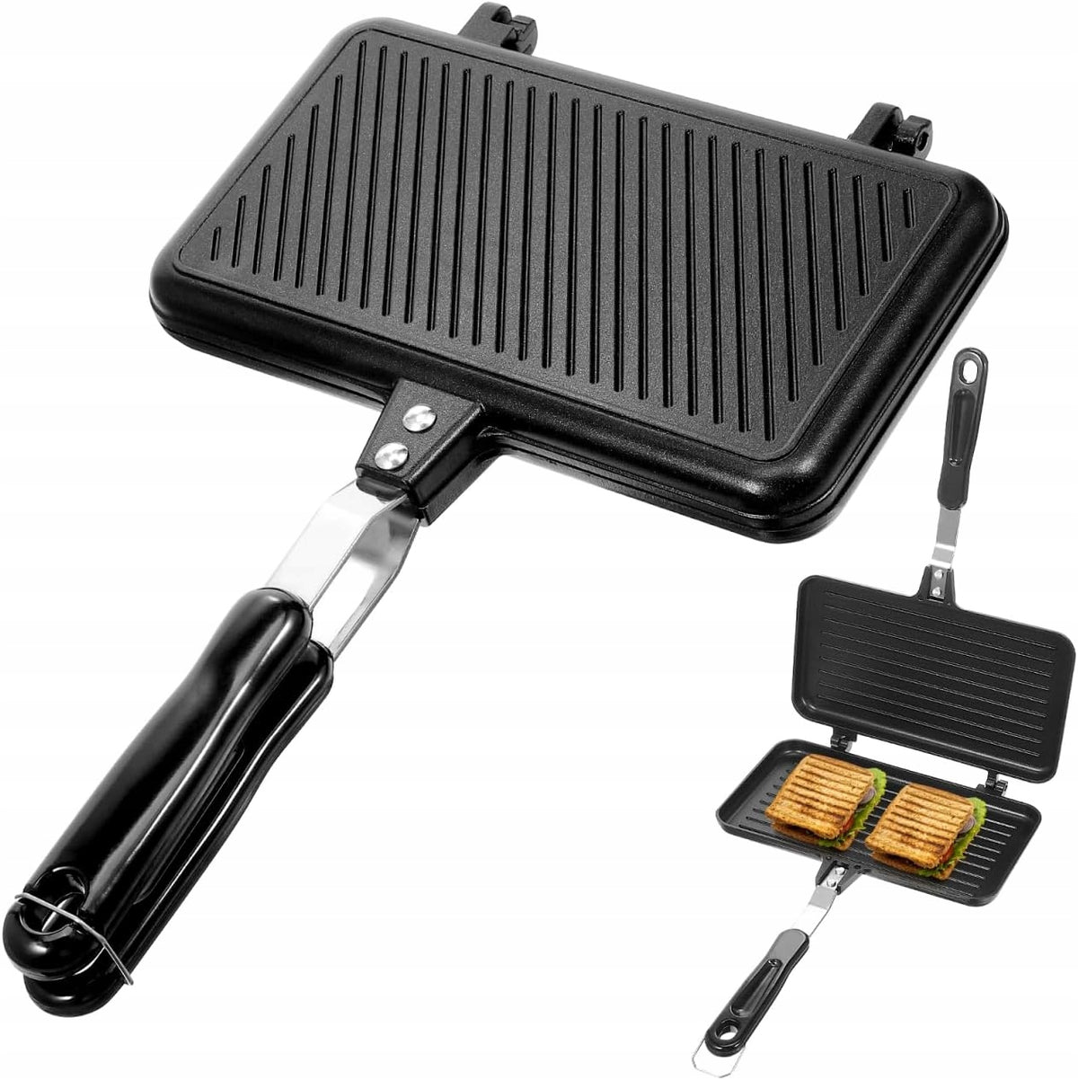 Double-sided frying pan for Toast Sandwiches Grill 35 cm BESPORTBLE