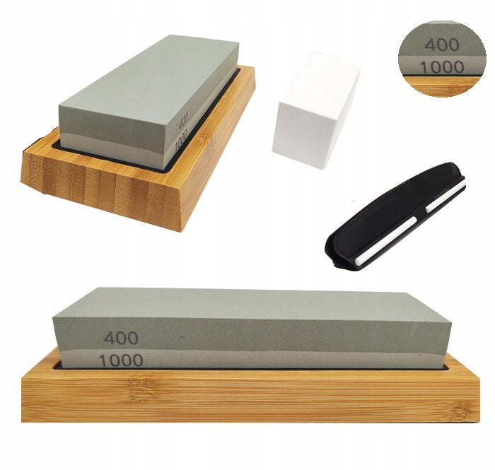Double-sided water stone whetstone sharpener 400/1000 for knives two gradations