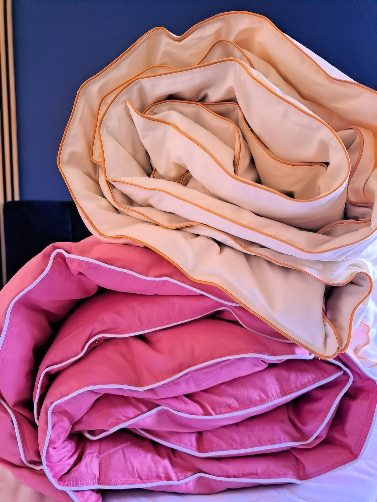 Down quilt 160x200 1,5 kg CREAM OR PINK Brand Pierzynki