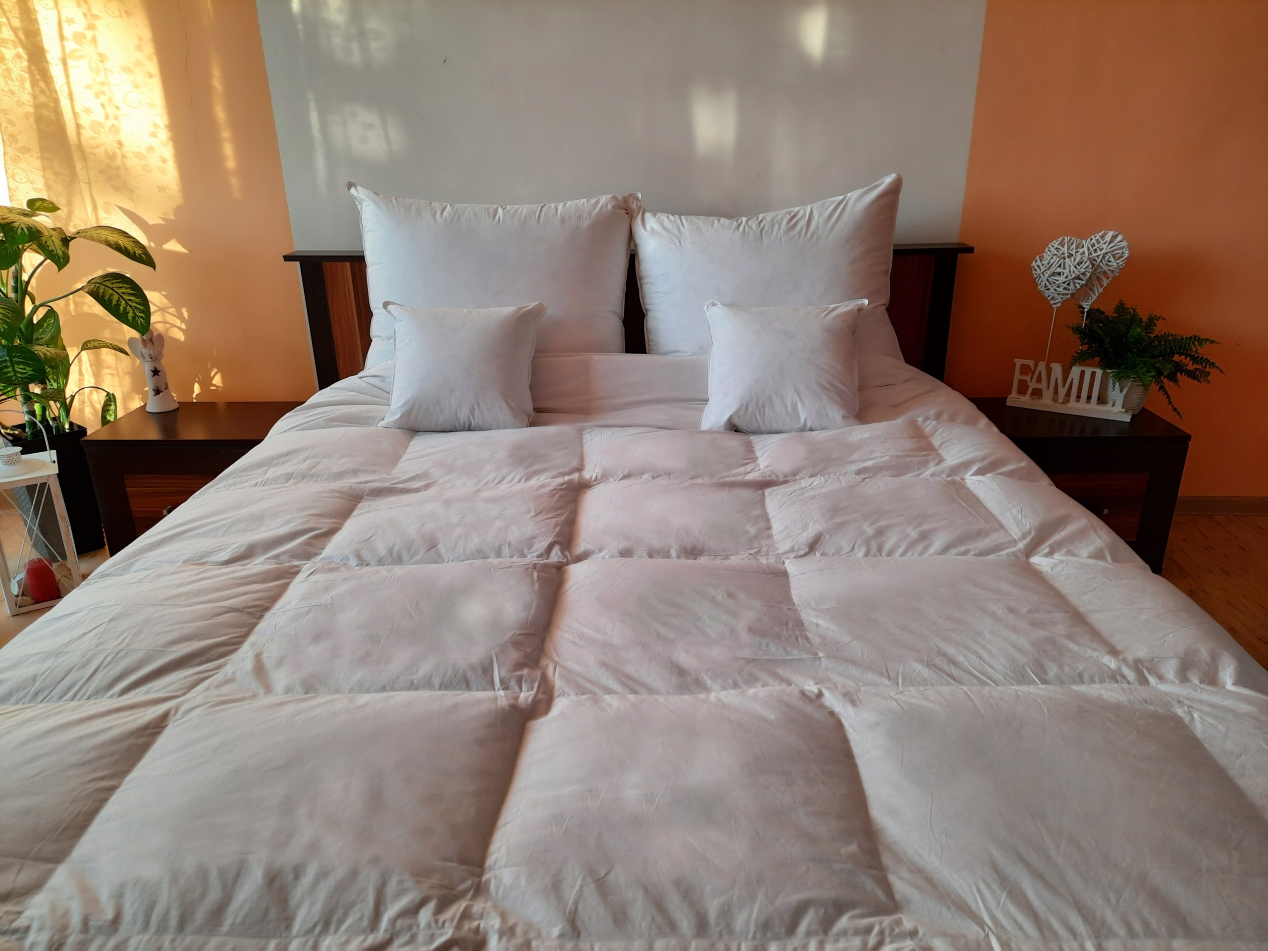 Down quilt 200x220 superSUMMER 700g CREAM or PINK or WHITE Product width 200 cm