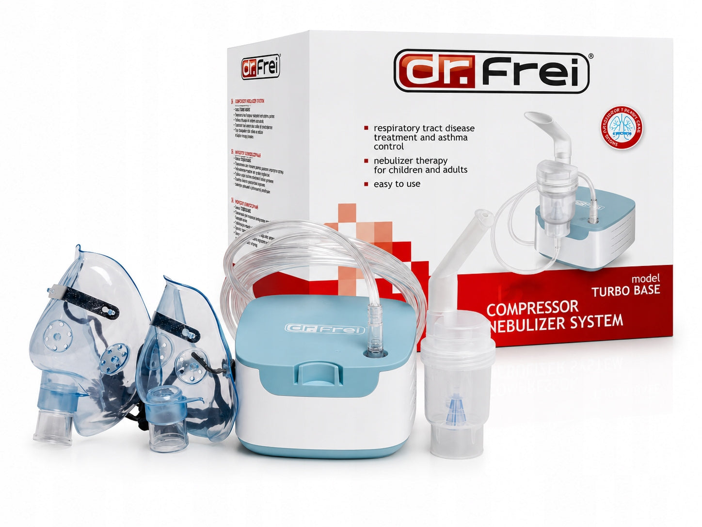 Dr. Frei Turbo Base Compressor Inhaler Nebulizer for Adult Children
