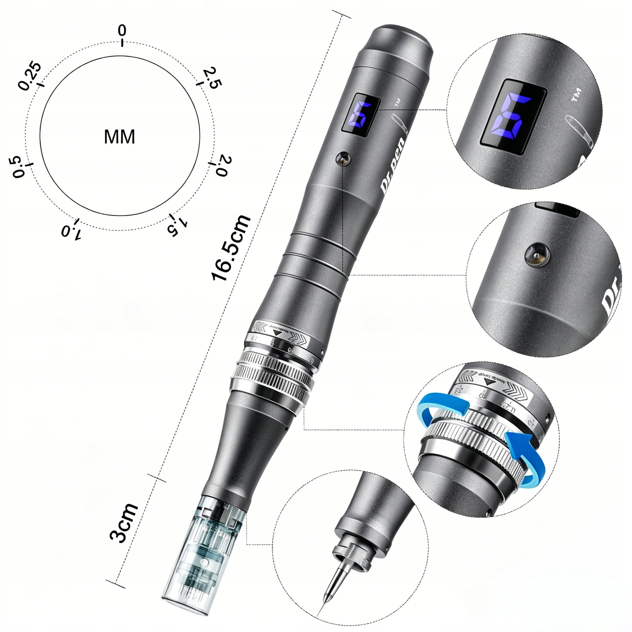 Dr Pen M8-W Dermapen Ultima WIRELESS 20 cartridges FREEBIE Instruction PL Manufacturer code YFDZDr.pen
