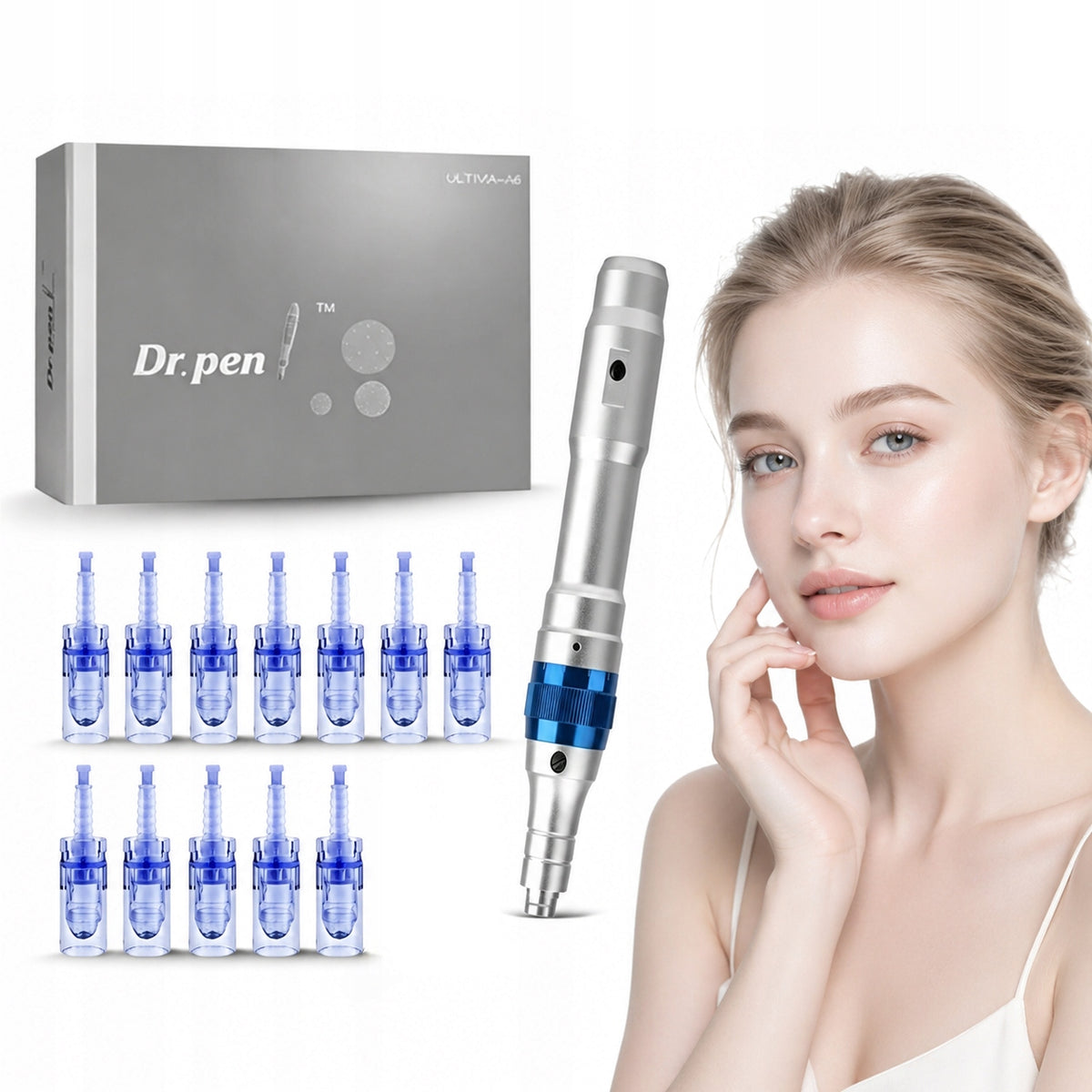 Dr. Pen Ultima A6 Microneedle Mesotherapy Device with 12 Cartridges