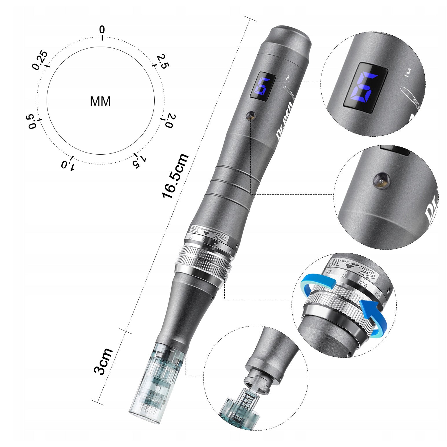 Dr Pen Ultima M8-W + 20 Cartridges WIRELESS Dermapen for Microneedling Manufacturer code 13854545465
