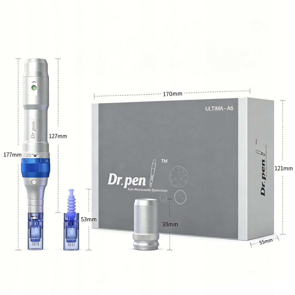 Dr Pen ultima A6 + 12 Cartridges Dermapen mesotherapy Medical device no