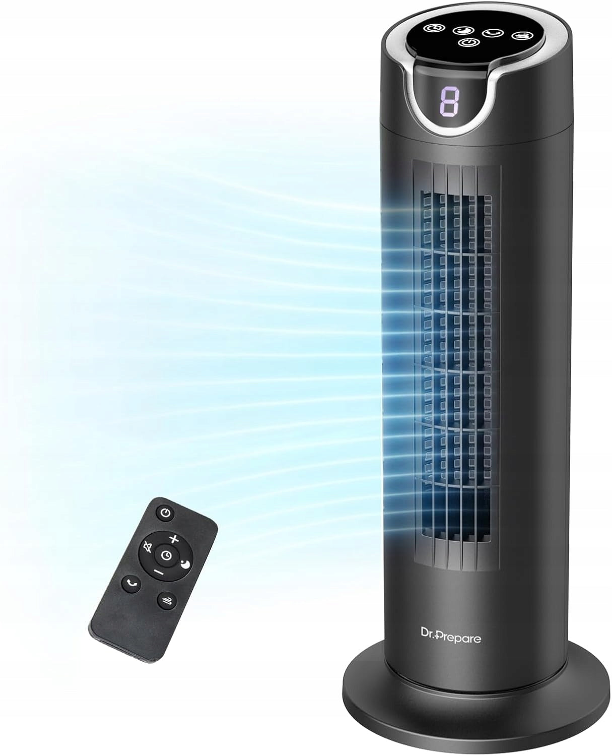 Dr.Prepare DCCF10 Fan Black | Powerful Air | Quiet | Stylish