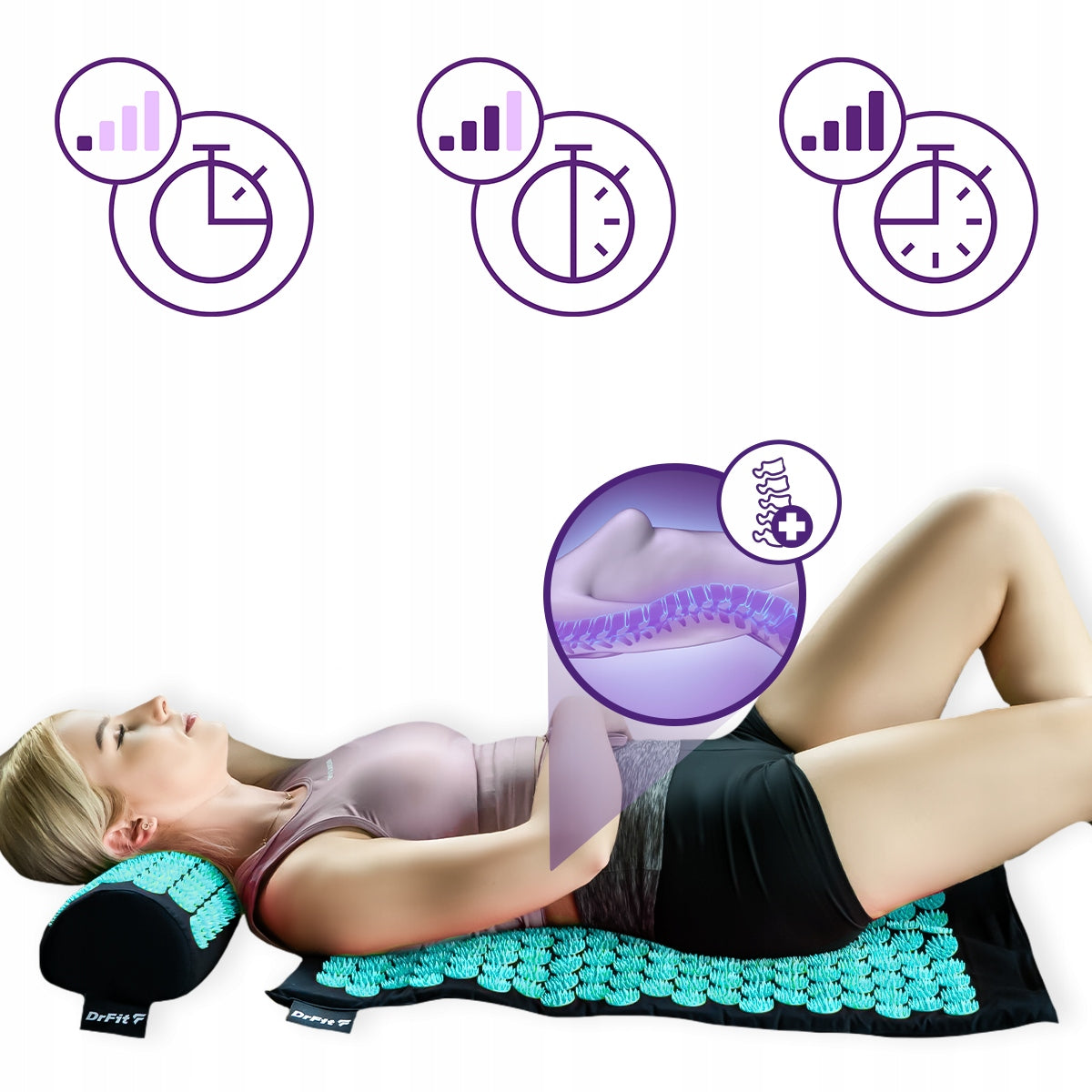 DrFit Short acupressure mat with pillow mint needles Medical device yes